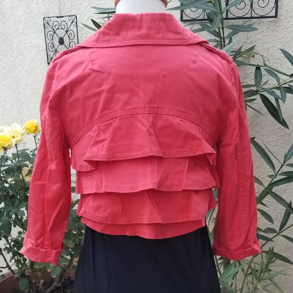 Material Girl Crop Ruffled Jacket - Picture 4 of 10